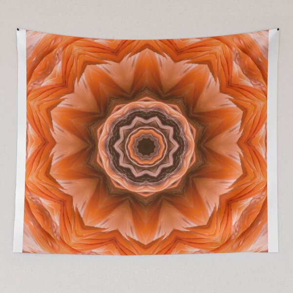 Item preview, Flamingo feather kaleidoscope mandala designed and sold by NatureArtUK.