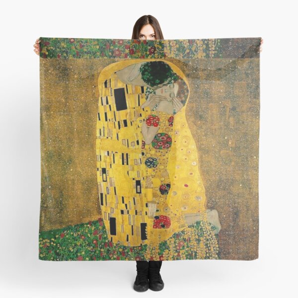 "Le baiser" de Gustav Klimt | Liebespaar - Les amoureux Foulard