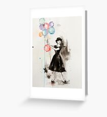 Audrey Hepburn Funny Face Greeting Card