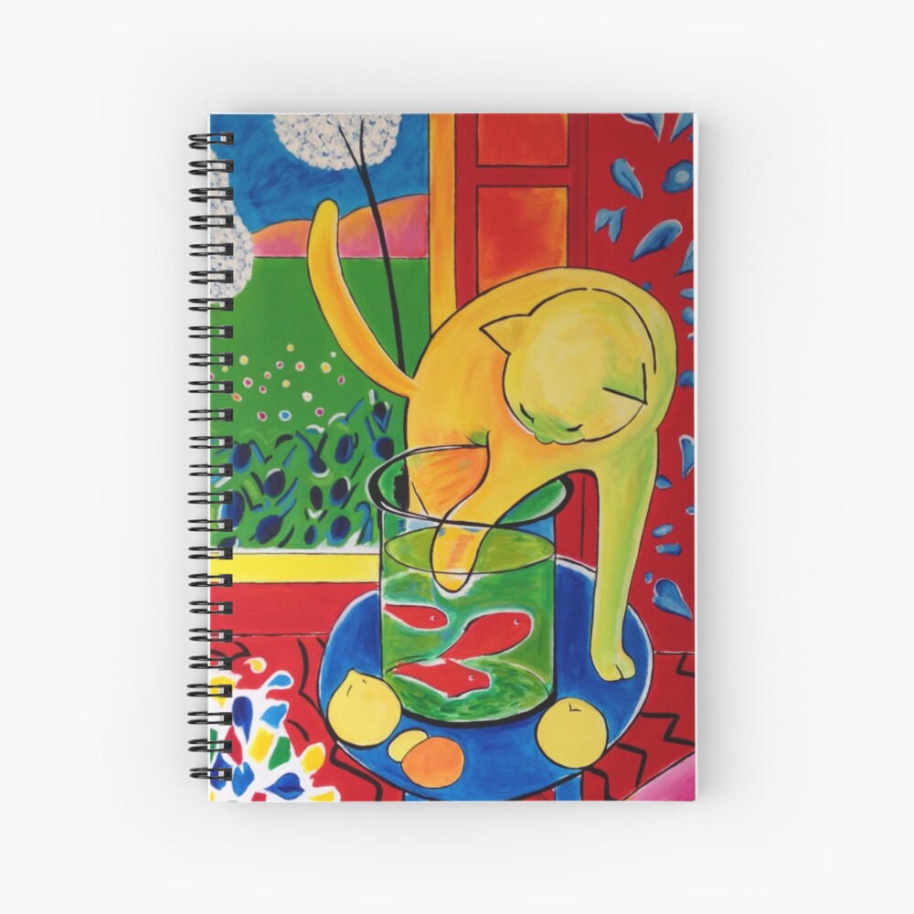 Udvalg delvist dynasti Matisse cat - Le chat aux poissons rouges (the cat with red fish) 1914, Henri  Matisse" Spiral Notebook for Sale by SimoneDebuvua | Redbubble