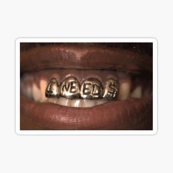 Supreme shop grillz sticker