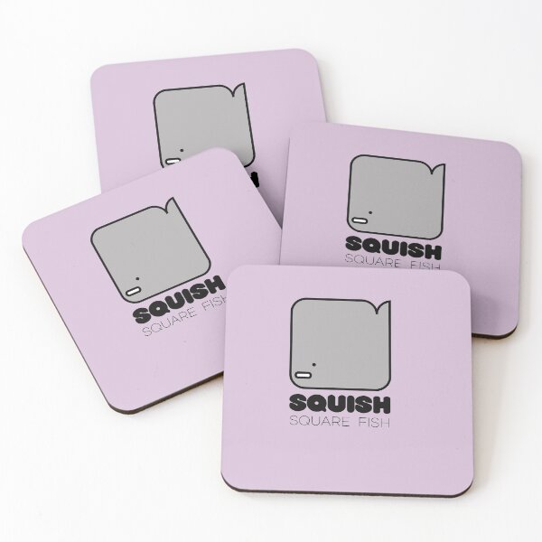 Item preview, Fish Squish Square Fish Powder Purple designed and sold by Quooki.