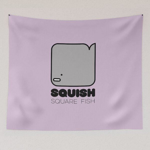 Item preview, Fish Squish Square Fish Powder Purple designed and sold by Quooki.