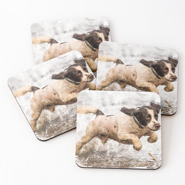 Item preview, Distressed photo of an English springer spaniel designed and sold by bdws.