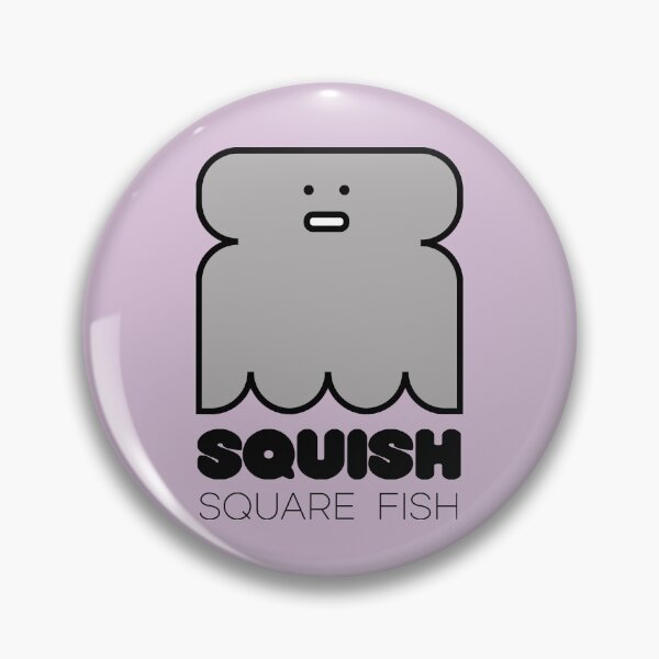 Item preview, Fish Squish Square Fish Powder Purple designed and sold by Quooki.