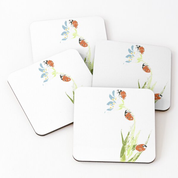 Item preview, Ladybugs on flower designed and sold by vdwaltDesign.