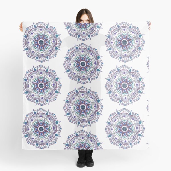 Purple Star Mandala Scarf