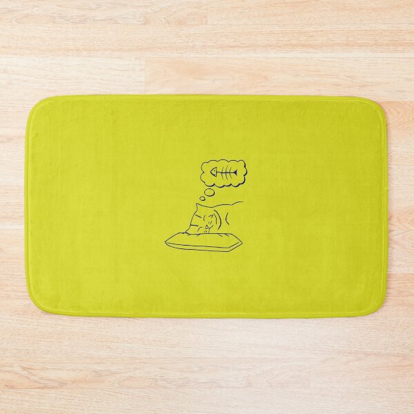 Item preview, Cat sleeping and dreaming about a fish bone designed and sold by greengoodnich.