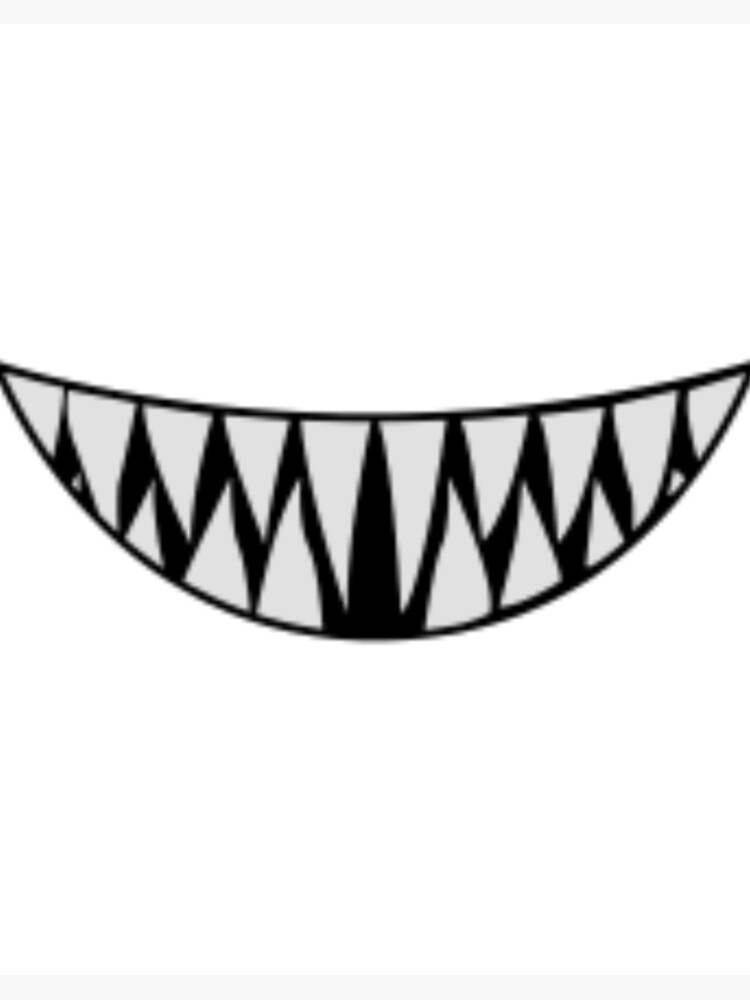 Lámina rígida «Dientes, Dibujo, Diseño e Ilustración, Máscara, Sonrisa,  Arte, Sonrisa espeluznante» de Morgraat | Redbubble