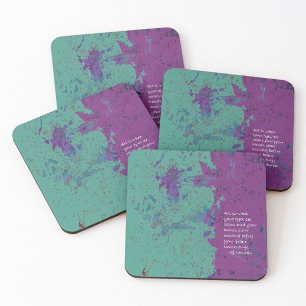 Item preview, What is art? quote saying inspo in purple and teal green designed and sold by djrunnels.