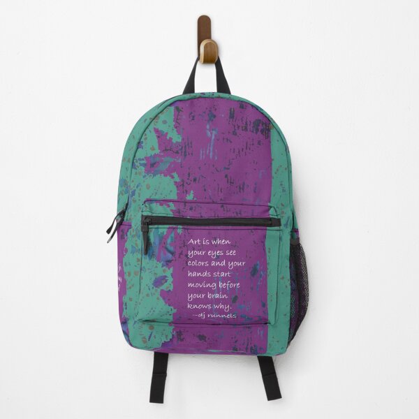 Item preview, What is art? quote saying inspo in purple and teal green designed and sold by djrunnels.