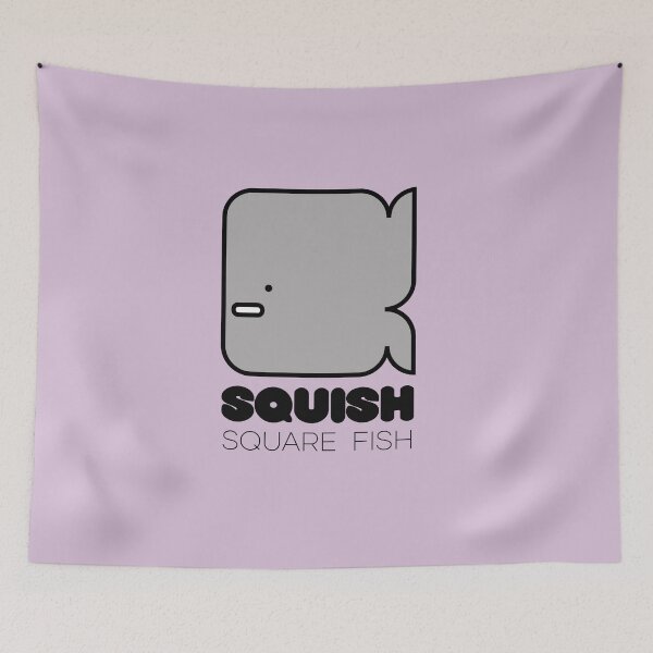 Item preview, Fish Squish Square Fish Powder Purple designed and sold by Quooki.