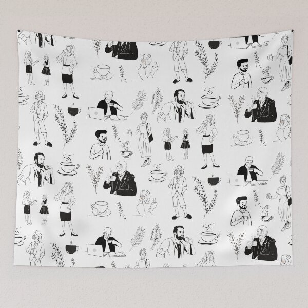 Item preview, Coffee and Tea Print  designed and sold by Coffee &  Fashion.