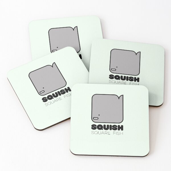 Item preview, Fish Squish Square Fish Pastel Green designed and sold by Quooki.