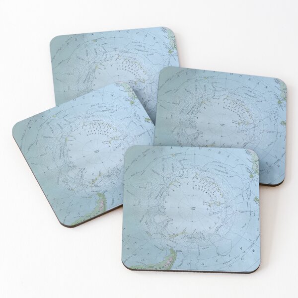 Item preview, South Pole antique map 1800s, Antarctica, South America, Australia, New Zealand designed and sold by djrunnels.