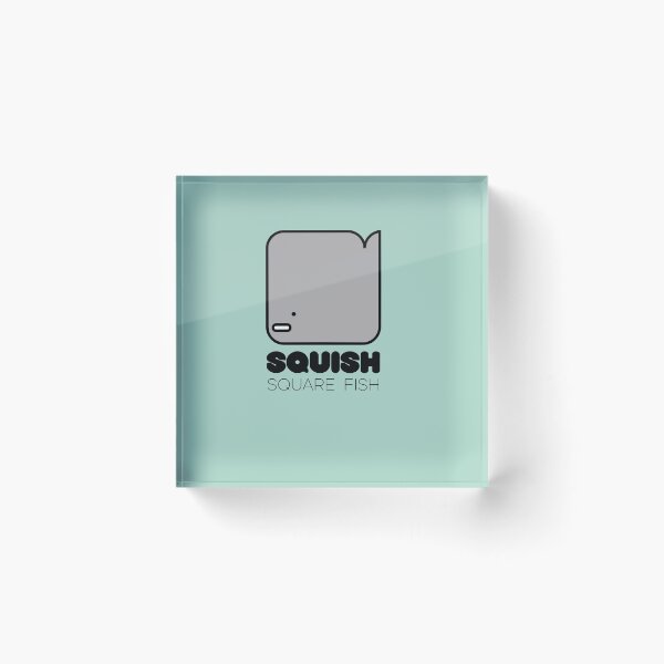 Item preview, Fish Squish Square Fish Pastel Sea Green designed and sold by Quooki.