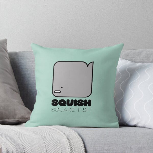 Item preview, Fish Squish Square Fish Pastel Sea Green designed and sold by Quooki.