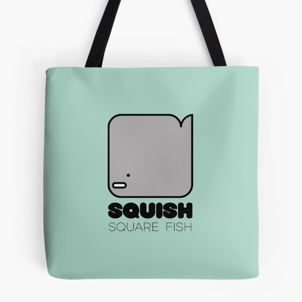 Item preview, Fish Squish Square Fish Pastel Sea Green designed and sold by Quooki.