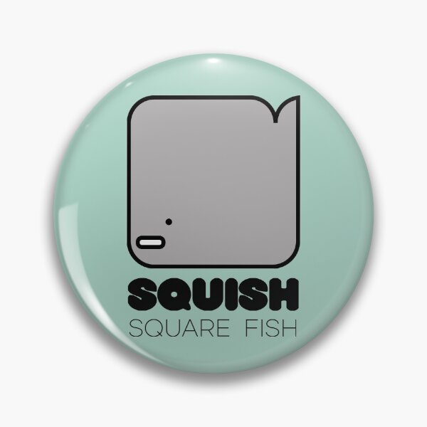 Item preview, Fish Squish Square Fish Pastel Sea Green designed and sold by Quooki.