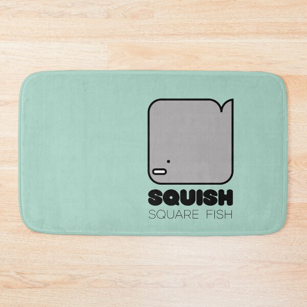 Item preview, Fish Squish Square Fish Pastel Sea Green designed and sold by Quooki.