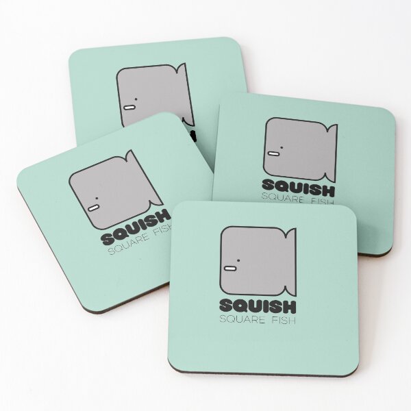 Item preview, Fish Squish Square Fish Pastel Sea Green designed and sold by Quooki.