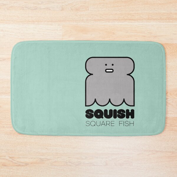 Item preview, Fish Squish Square Fish Pastel Sea Green designed and sold by Quooki.