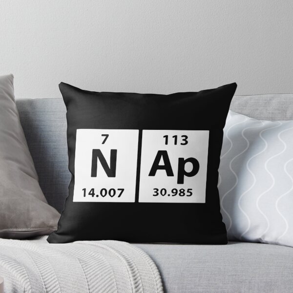 Item preview, Geeky Pillow, Chemical Elements Nap designed and sold by lolotees.
