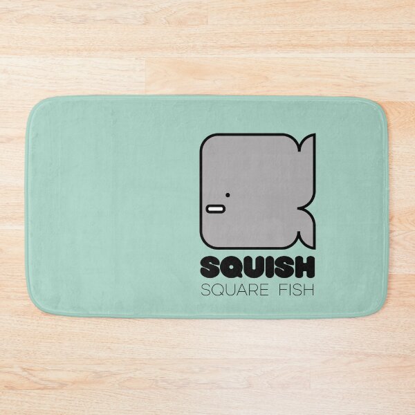 Item preview, Fun Fish Squish Square Fish Pastel Sea Green designed and sold by Quooki.