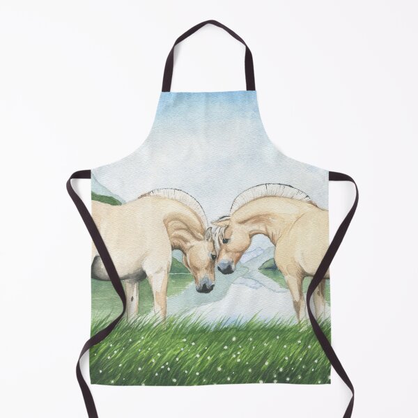 Item preview, Norwegian horses in a fjord landscape designed and sold by hollywutz.