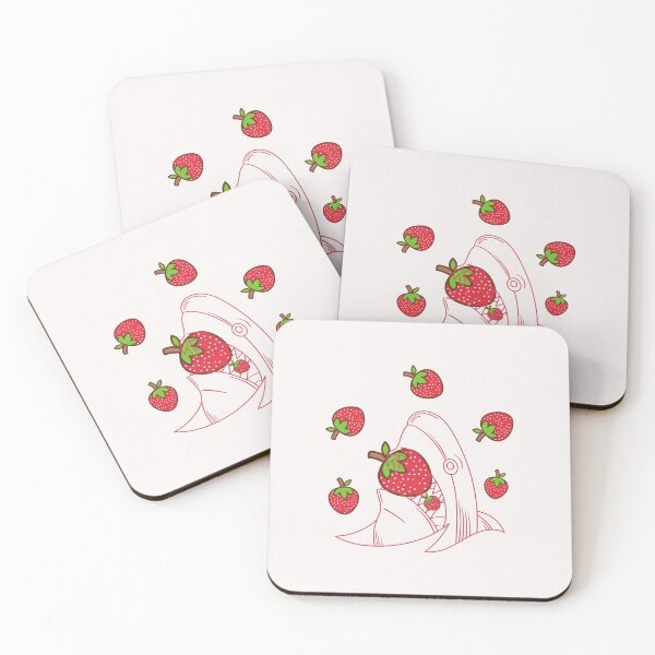 Item preview, Strawberry Shark Sticker designed and sold by garhoud.