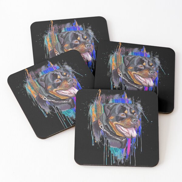 Item preview, Rottweiler Dripping Artwork Portrait designed and sold by taogiauco.