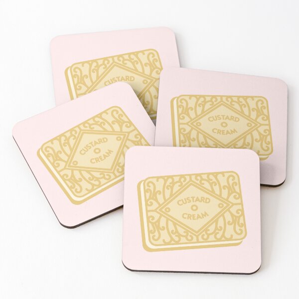 Item preview, Custard Cream Biscuit British Tea Pastel Pink designed and sold by Krokkomilk.