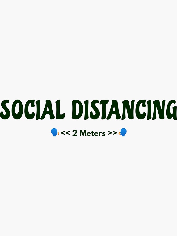 Thumbnail 3 of 3, Sticker, Social Distancing designed and sold by VkScript.