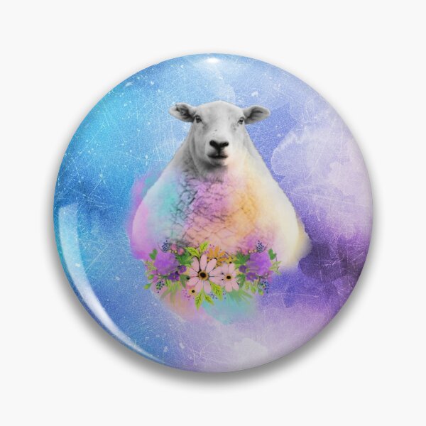 Item preview, Floral Sheep Distressed Watercolour Splash designed and sold by tribbledesign.