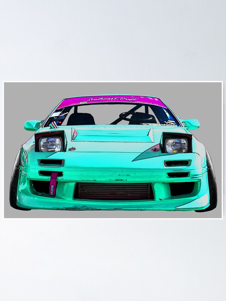 Nissan Silvia S13 Turquoise Poster By Parakeats Redbubble