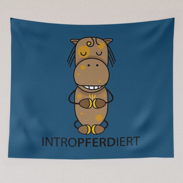 Item preview, Funny introverted horse designed and sold by spontania.