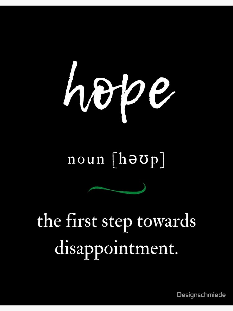 "Hope Definition Dictionary Collection" Poster by Designschmiede