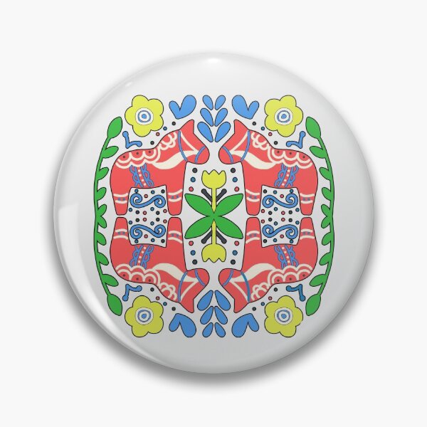 Item preview, Dala Horse Pattern Dalarna Sweden Horse Dalecarlian Swedish Colorful designed and sold by funnytshirtemp.