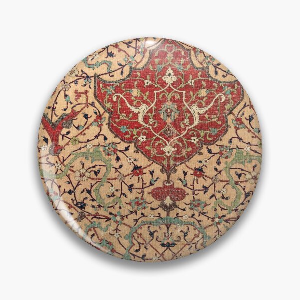 Item preview, Flowery Vines XI // 16th Century Contemporary Red Blue Yellow Colorful Ornate Accent Rug Pattern designed and sold by vintagepatterns.