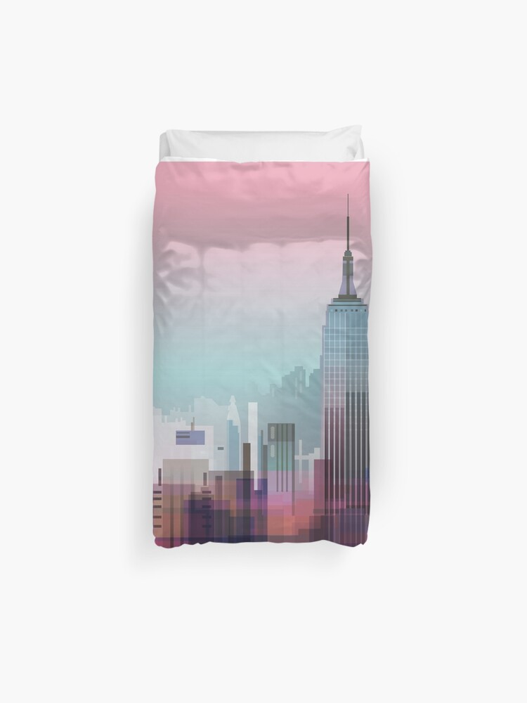 New York Nyc City Duvet Cover By Elfelipe Redbubble