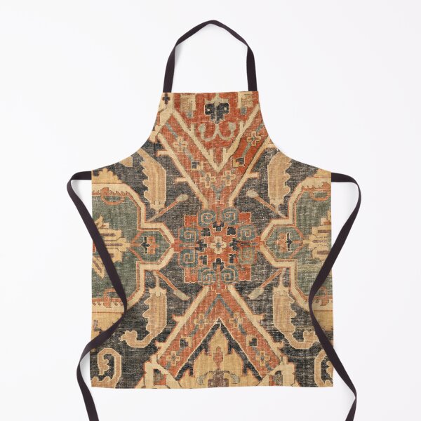 Item preview, Geometric Leaves III // 18th Century Distressed Red Blue Green Colorful Ornate Accent Rug Pattern designed and sold by vintagepatterns.