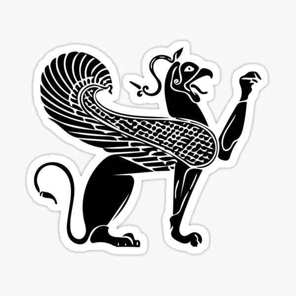 Gripping motif of a Greek-archaic vase Sticker