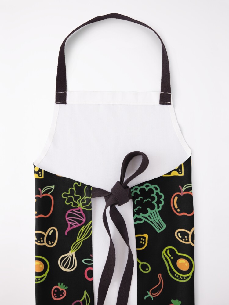 Alternate view of Vegetables and Fruits Pattern Apron