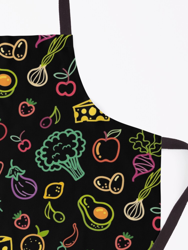Alternate view of Vegetables and Fruits Pattern Apron