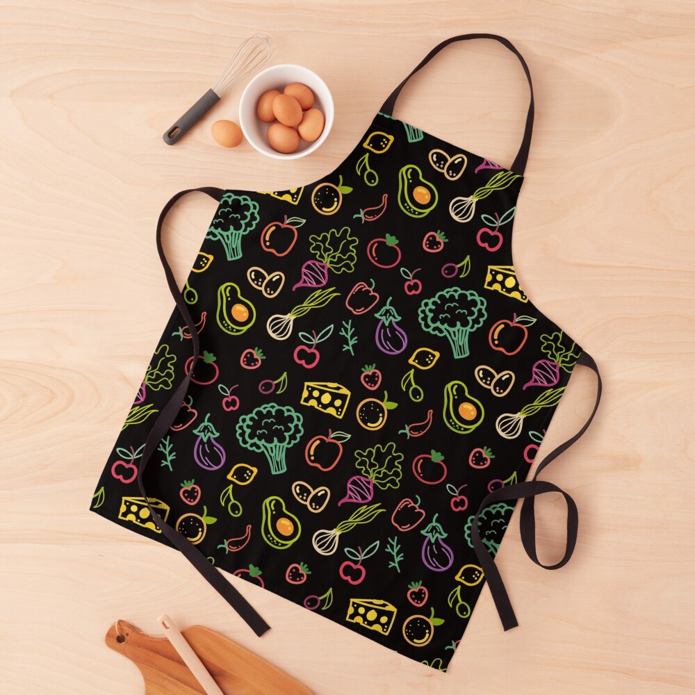 Vegetables and Fruits Pattern Apron