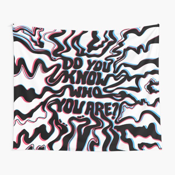 Do You Know Who You Are - Black & White 3D Tapestry