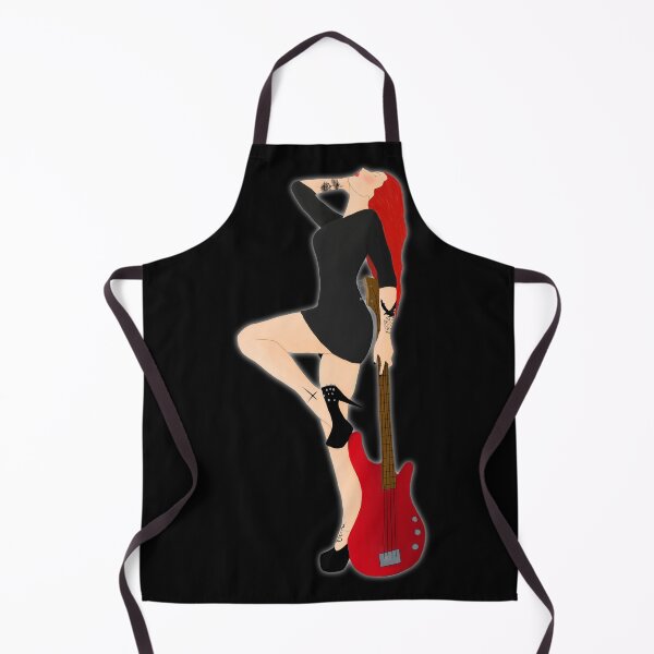 Item preview, Sexy Bass Girl Red (Tattooed Version) designed and sold by DoggoTankDesign.