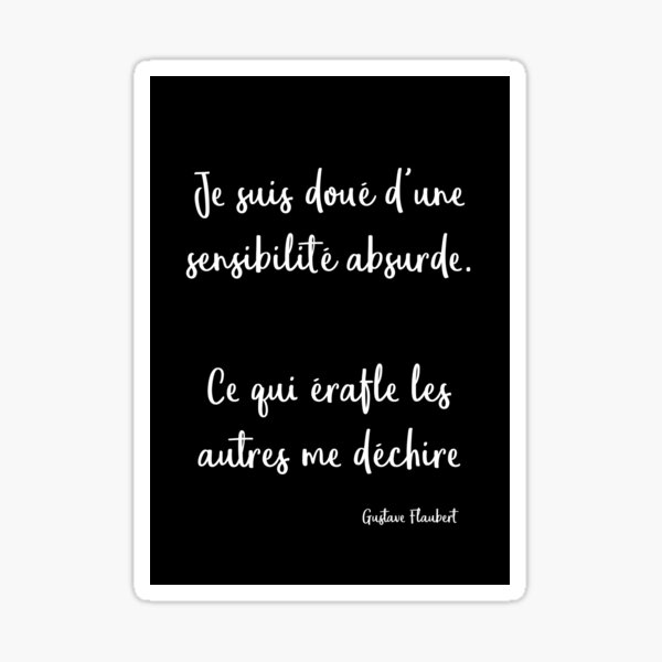Citation sur l'hypersensibilité Sticker