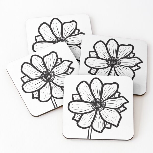 Item preview, Line drawing flower designed and sold by apis-florea.