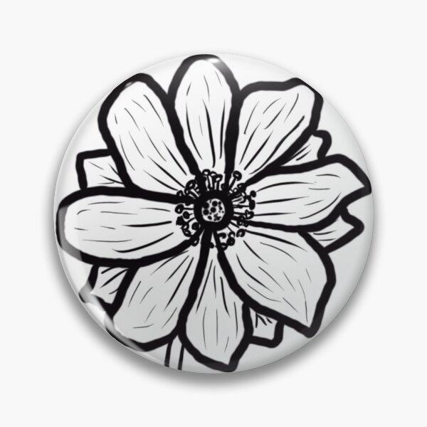 Item preview, Line drawing flower designed and sold by apis-florea.